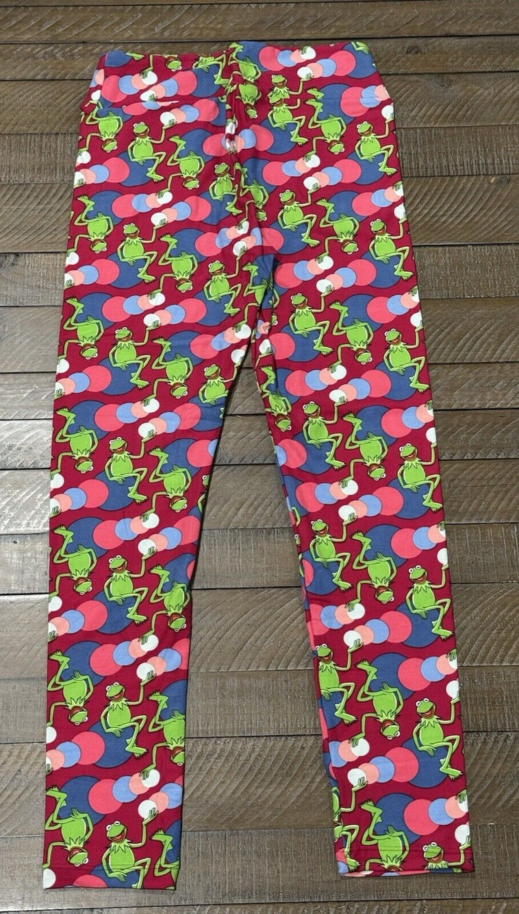 LuLaRoe Disney OS Kermit The Frog Red Blue - One Size